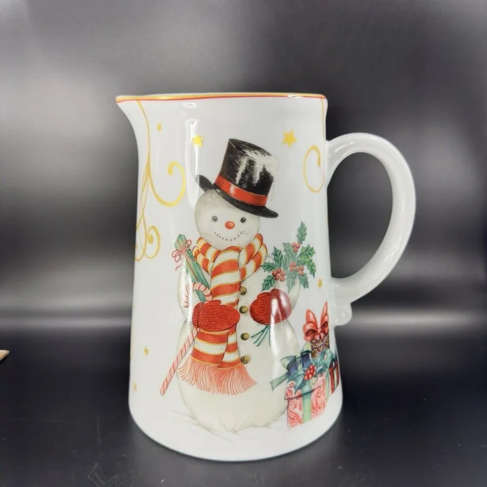 Williams Sonoma Twas The Night Before Christmas Ceramic Large Pitcher‎ Carafe
